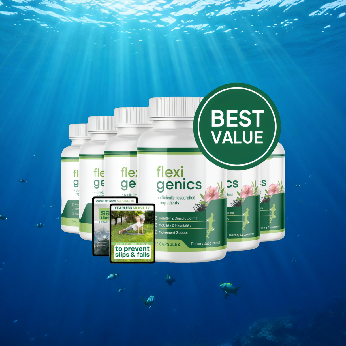 Flexigenics - 6 Bottles + 2  Ebooks